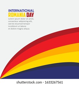 romania day vector concept template design illustrator