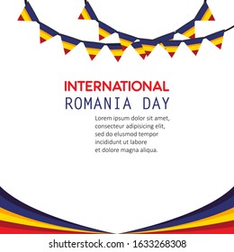 romania day vector concept template design illustrator