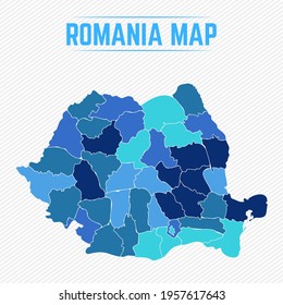 Romania Detailed Map With States