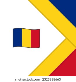 Romania Flag Abstract Background Design Template. Romania Independence Day Banner Social Media Post. Romania Cartoon