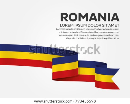 Romania flag background