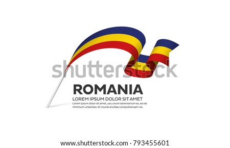 Romania flag background