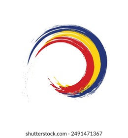Diseño de la bandera rumana, efecto vibrante de la acuarela, concepto patriótico Ilustración vectorial de alta calidad para las celebraciones nacionales, impresión, Web y proyectos de diseño 1 de diciembre Gran Día de la Unión