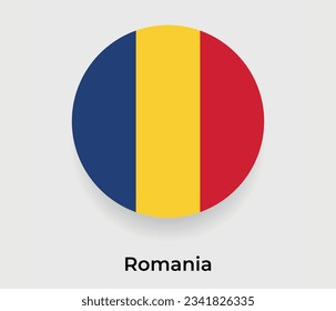 Rumänien Flaggenblase kreisrund um die Form Symbol Vektorgrafik