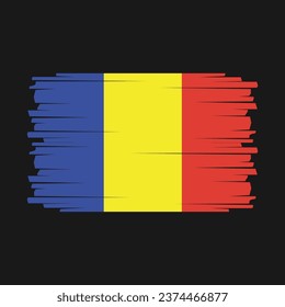 Ilustración del vector de diseño de la bandera de Rumania