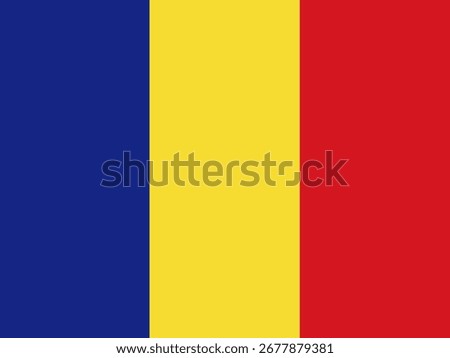 Romania flag icon. Romania national flag. Vector illustration.