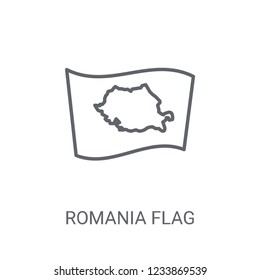 Romania flag icon. Trendy Romania flag logo concept on white background from Country Flags collection. Suitable for use on web apps, mobile apps and print media.