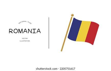 Romania flag icon vector illustration