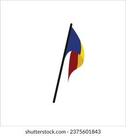 Romania flag icon vector illustration