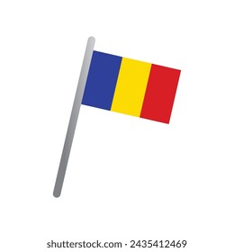 Icono de bandera de Rumania plantilla de vector ilustración diseño de logotipo