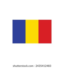 Icono de bandera de Rumania plantilla de vector ilustración diseño de logotipo