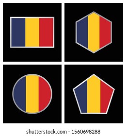 Romania flag logo icon design, can be used for some events