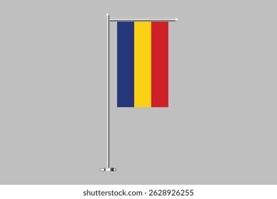 Bandeira da Romênia, Bandeira da Romênia, Bandeira da Romênia símbolo nacional ilustração Vetor, Retângulo Romênia bandeira ilustração, Vetor plano ilustração
