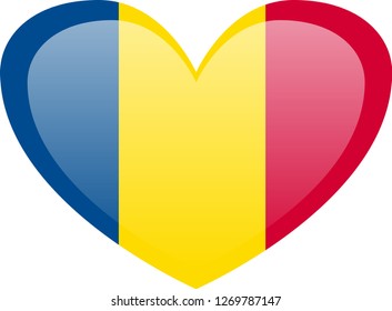 Romania flag, official colors and proportion correctly. National Romania flag.