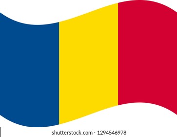 Romania flag, official colors and proportion correctly. National Romania flag.