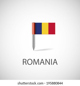 romania flag pin