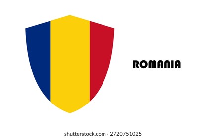 Bandera de Rumania en forma de escudo (insignia)