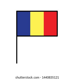 Romania flag. Simple vector Romania flag