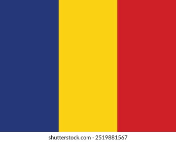 Romania flag vector design and illustration , National flag of Romania