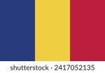 Romania Flag Vector Design Stock Illustration