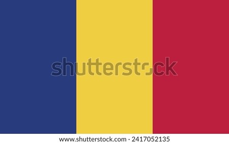 Romania Flag Vector Design Stock Illustration