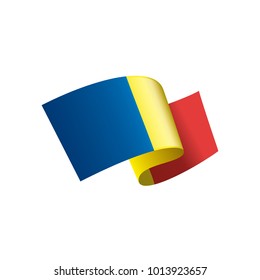 Romania flag, vector illustration