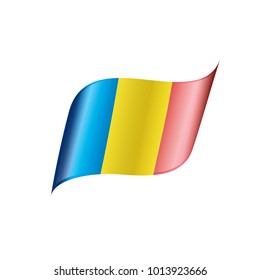 Romania flag, vector illustration