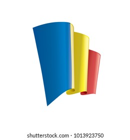 Romania flag, vector illustration