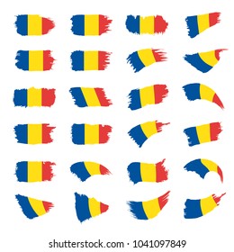 Romania flag, vector illustration