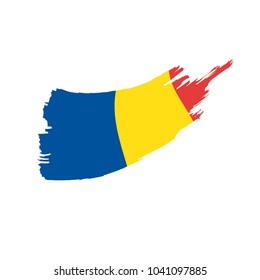 Romania flag, vector illustration
