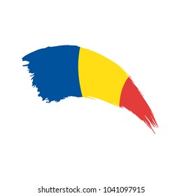 Romania flag, vector illustration