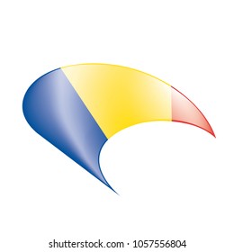 Romania flag, vector illustration