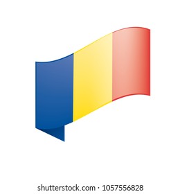 Romania flag, vector illustration