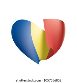 Romania flag, vector illustration