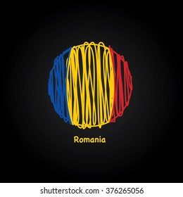 Romania flag vector illustration.