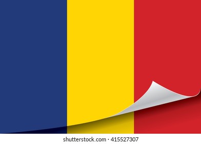Romania flag vector illustration.