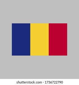 Ilustración vectorial del pabellón rumano de alta calidad para ui y ux, sitio web o aplicación móvil