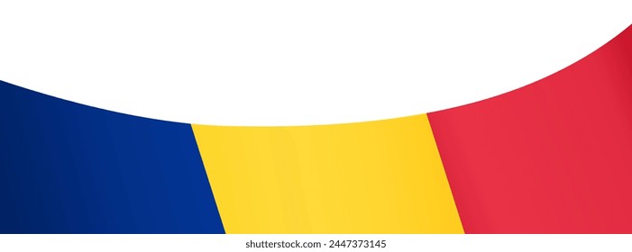 Onda de bandera de Rumania aislada en png o Ilustración vectorial de fondo transparente.