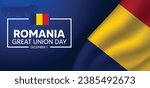 Romania Great Union Day 1 December vector poster