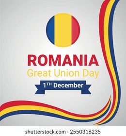 Romania Great Union Day 1 December vector poster