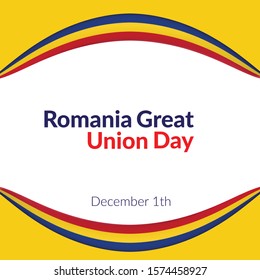 Romania Great Union Day Celebrate Design