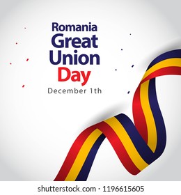 Romania Great Union Day Vector Template Design Illustration