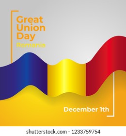 Romania Great Union Day Vector Template Design Illustration