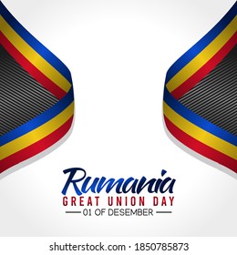 Romania Great Union Day Vector Illustration. Suitable for greeting card, poster and banne