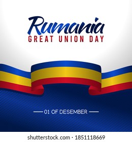 Romania Great Union Day Vector Illustration. Suitable for greeting card, poster and banne