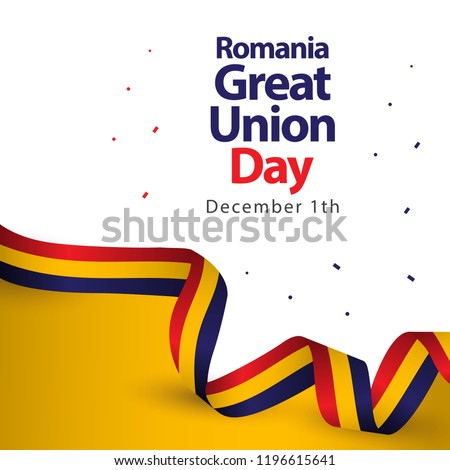 Romania Great Union Day Vector Template Design Illustration