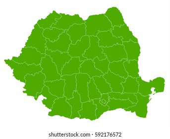 romania green map