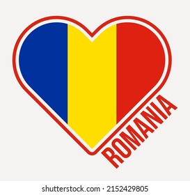 Romania Heart Flag Badge Made Love Stock Vector (Royalty Free ...