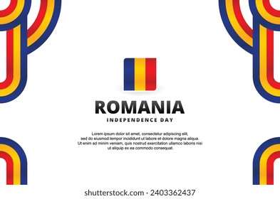 Ilustración de diseño de vectores del Día de la Independencia de Rumania