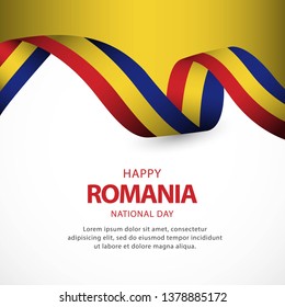 Romania independence day vector template